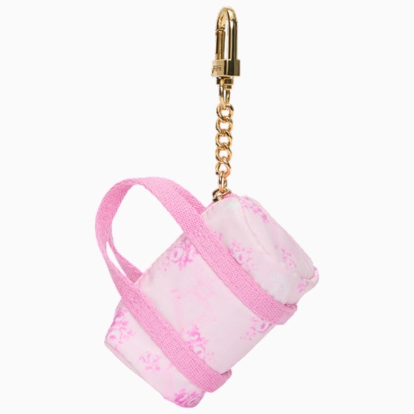 PINK x LoveShackFancy Mini Duffle Keychain Charm in Beaux Icons - NWT - Picture 3 of 3